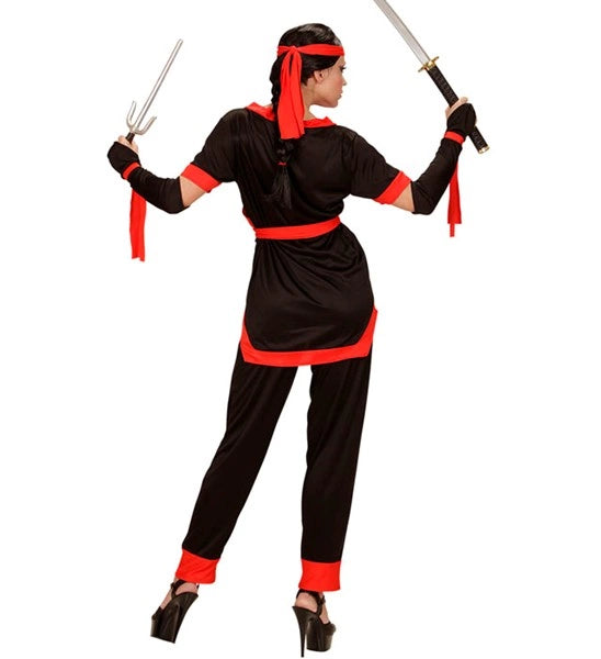 FILLE NINJA" (veste, pantalon, ceinture, guants sans doigts, lacets, bandeau) image 2