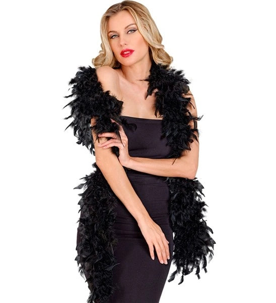 "BOA A PLUMES" noir - 1,80 m - 50 g image 0
