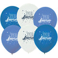 6 Ballons Bleus Joyeux Anniversaire 30 cm image 0