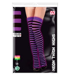“CHAUSSETTES RAYEES VIOLET FLUORESCENTES” 70 DEN image 1
