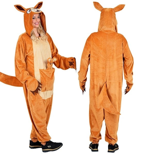 "ONESIE EN PELUCHE KANGOUROU" (combinaison avec capuche, bébé kangourou) image 1