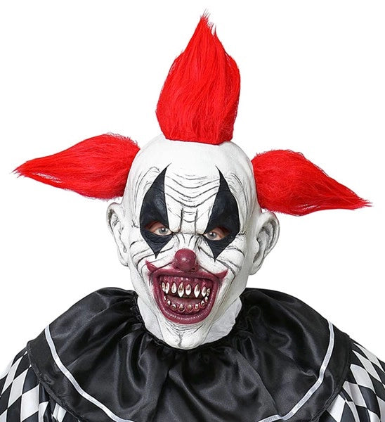 "MASQUE TÊTE ENTIÈRE CLOWN TERRIFIANT AVEC CHEVEUX" image 0