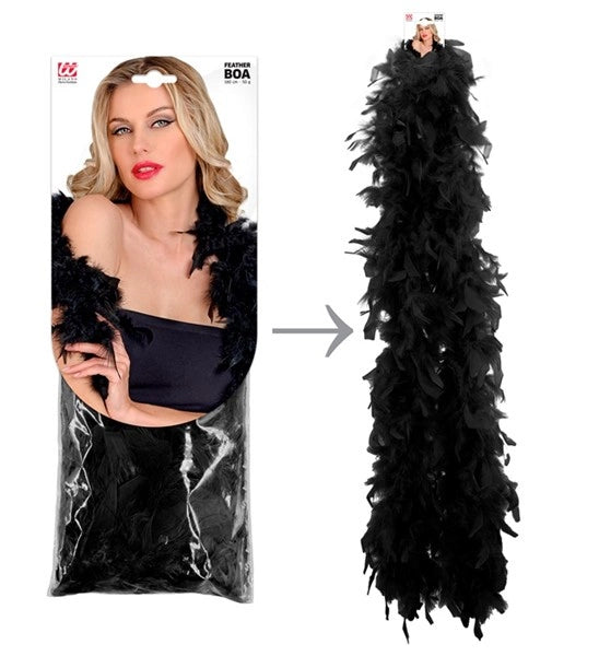 "BOA A PLUMES" noir - 1,80 m - 50 g image 1