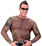 "80s / PUNK / ROCKER" T-shirt en resille - noire image 0