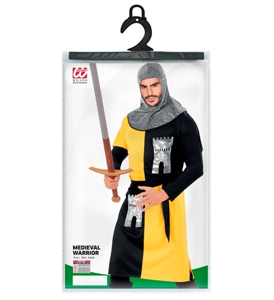 "GUERRIER MEDIEVAL" - jaune (manteau, ceinture, capuche) image 1