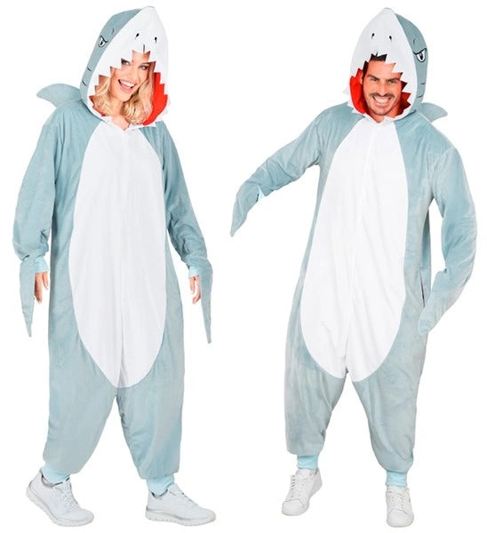 "ONESIE EN PELUCHE REQUIN" (combinaison avec capuche) image 0