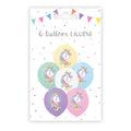 Sachet 6 ballons imprimés Licorne image 0