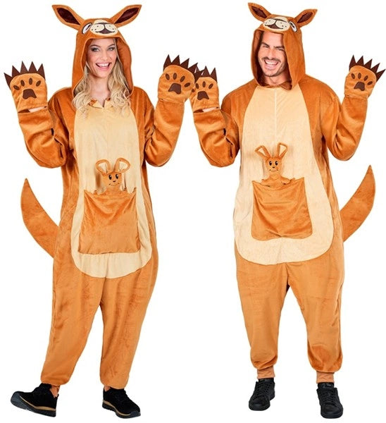"ONESIE EN PELUCHE KANGOUROU" (combinaison avec capuche, bébé kangourou) image 0