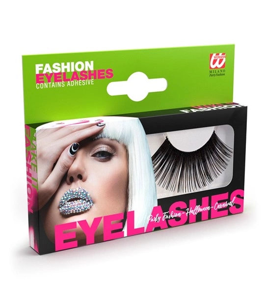 "LONG FAUX CILS" avec tube de colle" NOIR image 0